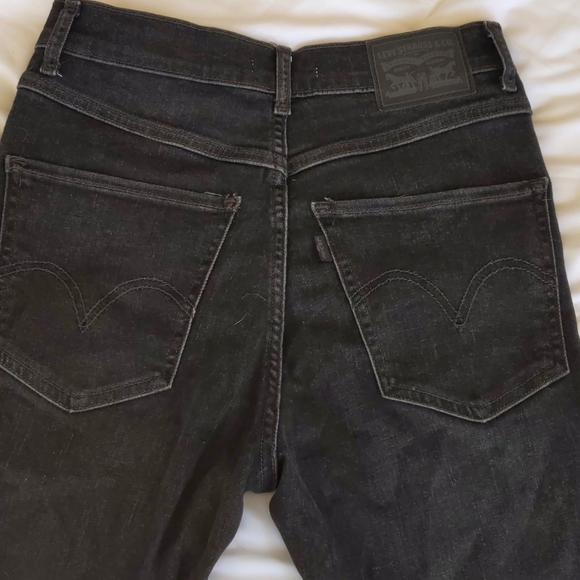 Levi's "mile high super skinny" black denim - Picture 4 of 4